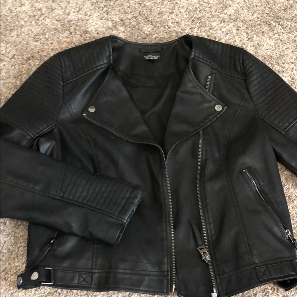 Top Shop faux leather jacket